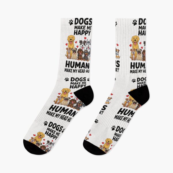 Item preview, Dogs Make Me Happy Humans Make My Head Hurt Funny Gift designed and sold by cawtoon.
