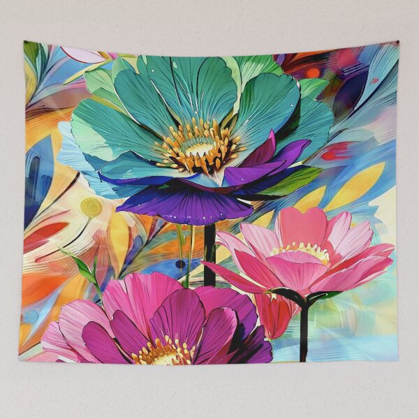 Item preview, Flower Garden Abstract Painting designed and sold by ViaARTfactory.