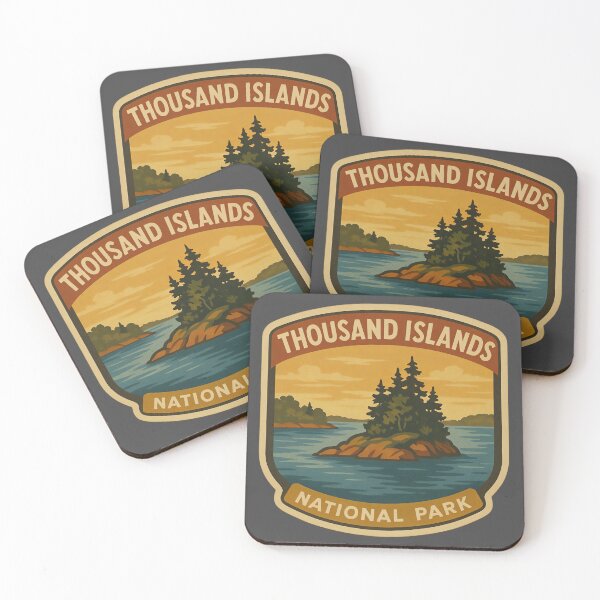 Item preview, Vintage Canadian National Park Prints: Thousand Islands designed and sold by PinUpPizzazz.