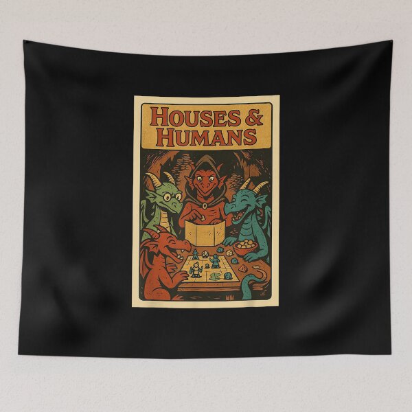 Item preview, Vintage Dragons Gaming Houses and Humans designed and sold by AriePollich.