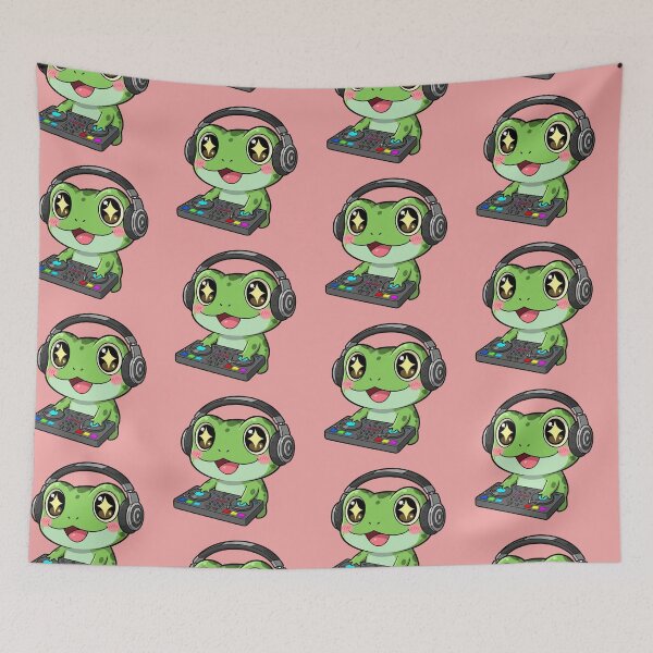 Item preview, The Amphibian DJ: An Adorable Frog Mixing Beats and Dropping the Bass designed and sold by bvdesignart.