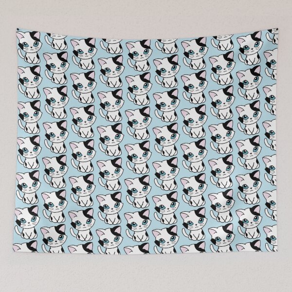 Item preview, Black Spotted Cat with Blue Eyes designed and sold by missnisa.