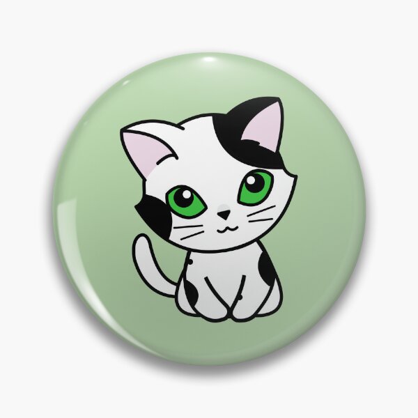 Item preview, Black Spotted Cat with Green Eyes designed and sold by missnisa.
