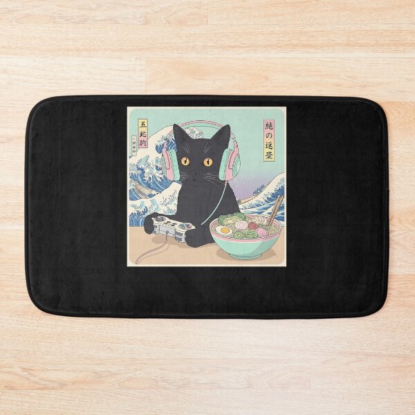 Item preview, Kawaii Gamer Cat Funny Retro Japanese Cat Ramen Gaming  designed and sold by cawtoon.