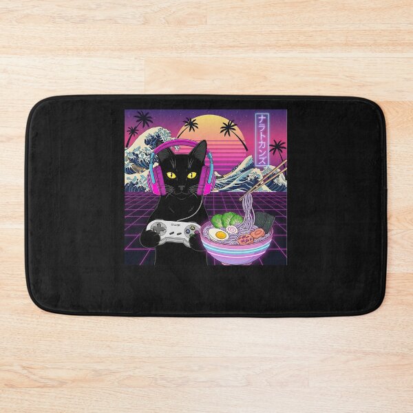 Item preview, Kawaii Gamer Cat Funny Retro Japanese Cat Ramen Gaming  designed and sold by cawtoon.
