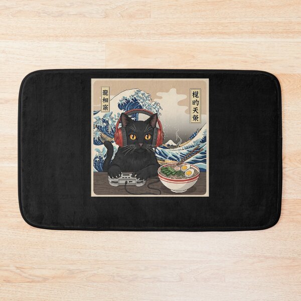 Item preview, Kawaii Gamer Cat Funny Retro Japanese Cat Ramen Gaming designed and sold by cawtoon.