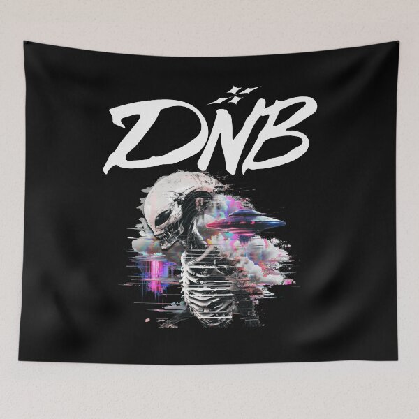 Item preview, DNB - Alien Bass Glitch (White)  designed and sold by Discothreadz.