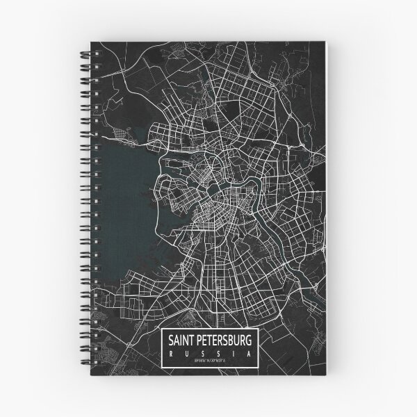 Item preview, Saint Petersburg City Map of Russia - Dark designed and sold by deMAP.