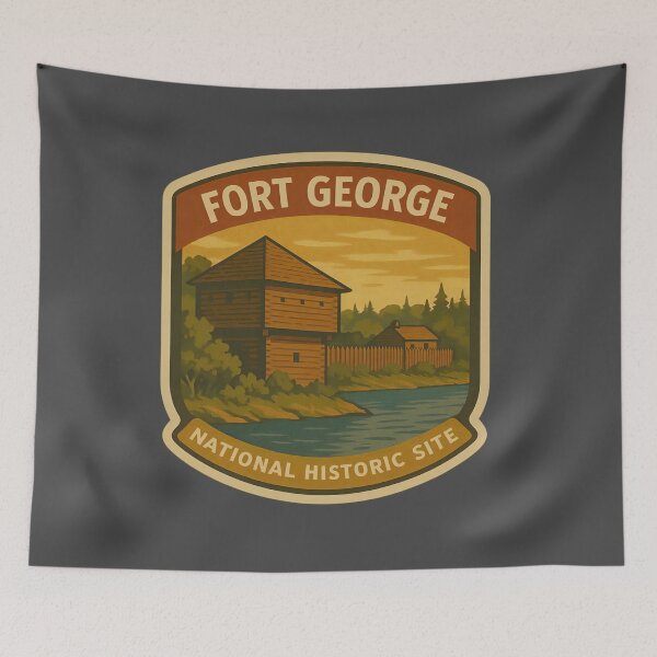 Item preview, Vintage Canadian National Park Prints: Fort George designed and sold by PinUpPizzazz.