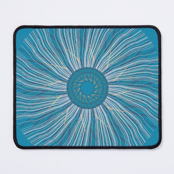 Item preview, Teal Navy Geometric Mandala Burst designed and sold by LaiThaiPatterns.