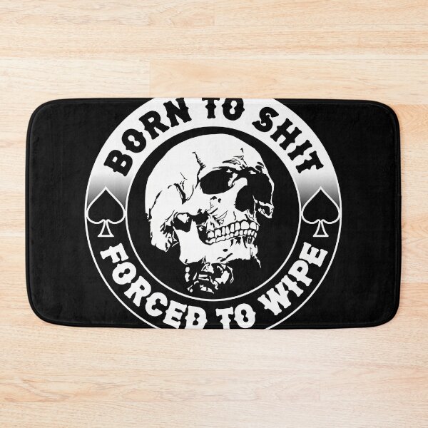 Item preview, Forced To Wipe Meme Skull Badge Motorcycle designed and sold by Ryancia.