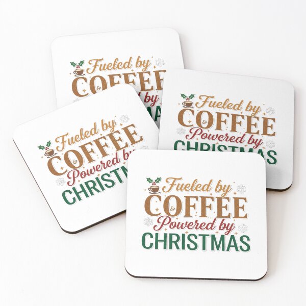 Item preview, Fueled By Coffee Powered By Christmas. Funny Holiday Coffee Lover Design designed and sold by Aarvya Fashion Club ( A.F.C ).