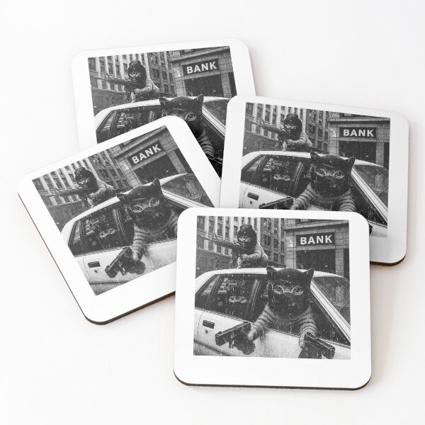 Item preview, Funny Meme Bank Robber Cat designed and sold by RebeccaLittlee.