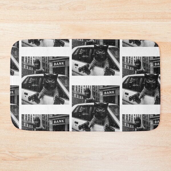 Item preview, Funny Meme Bank Robber Cat designed and sold by RebeccaLittlee.