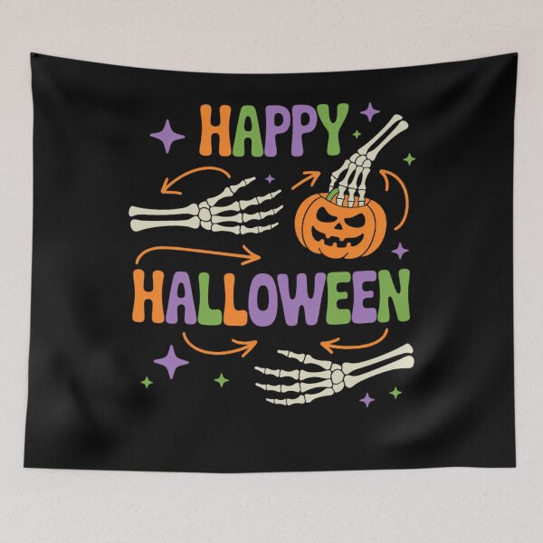Artikelvorschau, Amerikanische Gebärdensprache ASL Halloween Vibes Happy Halloween entworfen und verkauft von JonBarnes22.