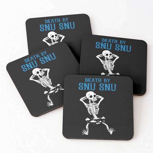Item preview, Skeleton Death By Snu Snu Broken Legs Funny Quote designed and sold by DouglasVel19.