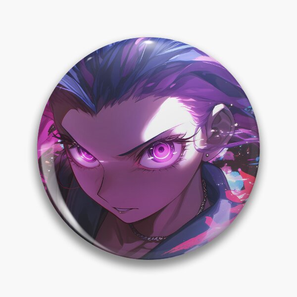 Item preview, Mukuro Ikusaba Neon Battle Danganronpa Anime Girl Fierce Purple Power designed and sold by HumbertoValveno.