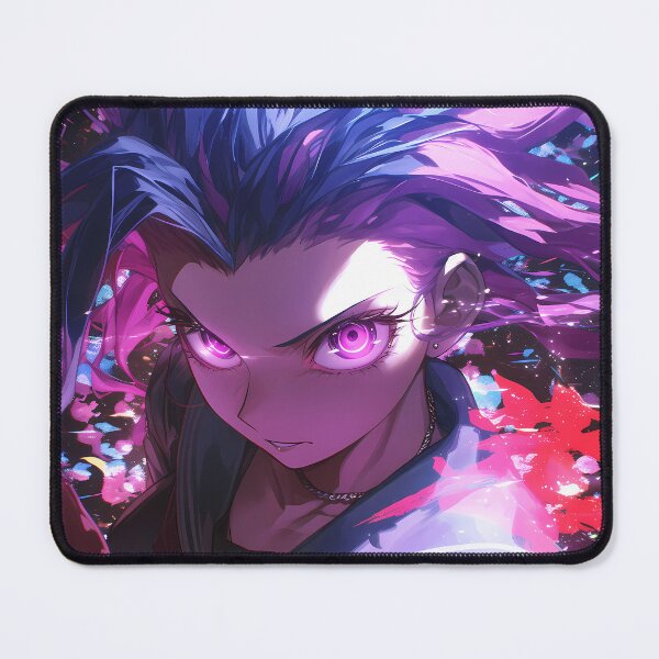 Item preview, Mukuro Ikusaba Neon Battle Danganronpa Anime Girl Fierce Purple Power designed and sold by HumbertoValveno.