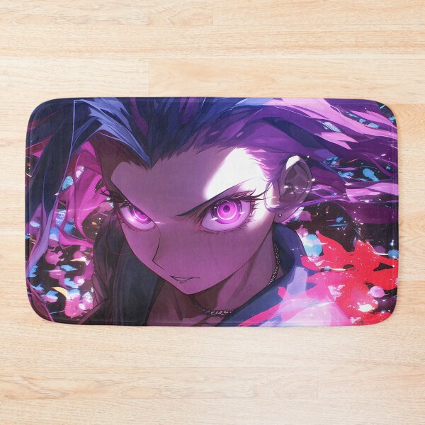 Item preview, Mukuro Ikusaba Neon Battle Danganronpa Anime Girl Fierce Purple Power designed and sold by HumbertoValveno.