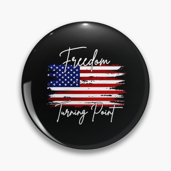Item preview, Charlie Kirk Freedom Turning Point American Flag   designed and sold by chuck-brock.