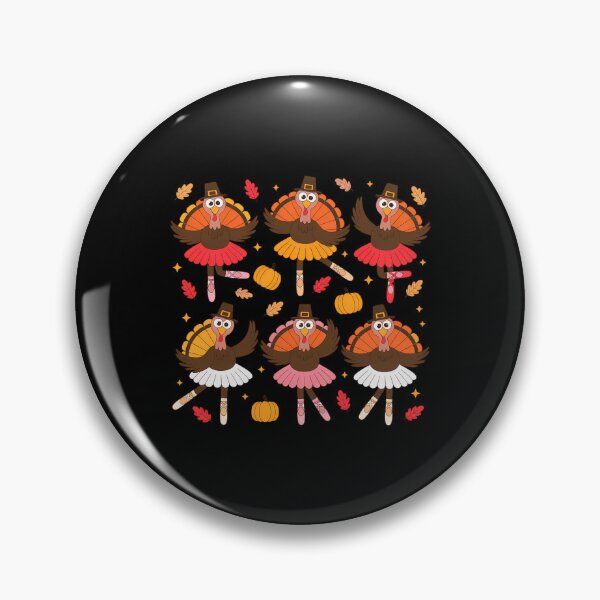 Item preview, Autumn Ballerinas Dancing Cute Turkey Thanksgiving designed and sold by JulienAureo.