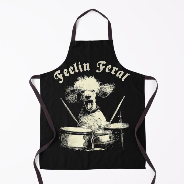 Item preview, Feelin Feral For Vintage Cute Poodle Playing Drums Funny Music Dog Drummer designed and sold by MOHAMED FRASER.