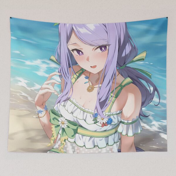 Item preview, Mejiro McQueen Beach Summer Dress Uma Musume Pretty Derby Anime Girl designed and sold by Zwjona.