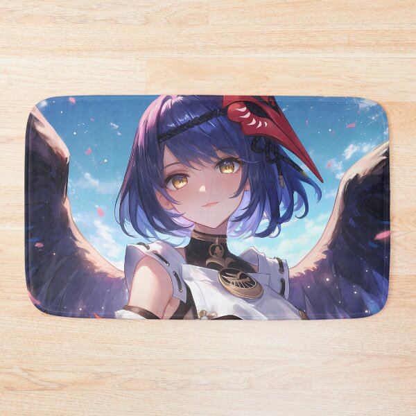 Item preview, Kujou Sara Winged Warrior Cherry Blossom Sky Genshin Impact designed and sold by HumbertoValveno.