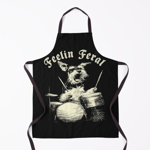 Item preview, Feelin Feral For Vintage Cute Schnauzer Playing Drums Funny Music Dog Drummer designed and sold by MOHAMED FRASER.