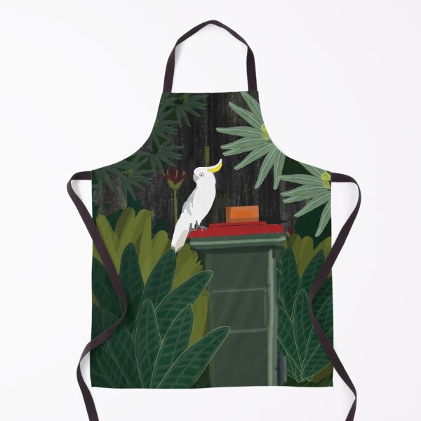 Item preview, White Cockatoo with Red Lid Wheelie Bin 2025 designed and sold by Donnahuntriss.