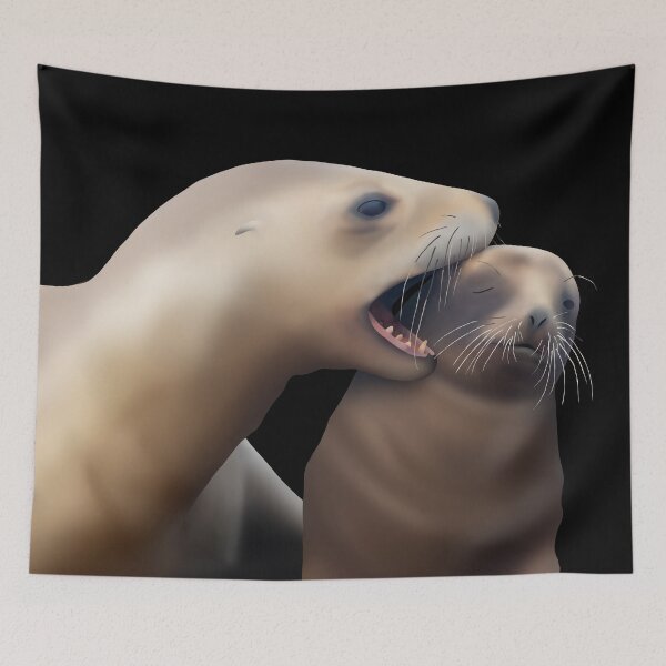 Item preview, Funny Mum and Pup Pakake (Sea Lions) designed and sold by GivernyKate.