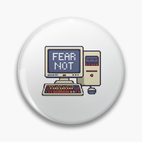 Item preview, Fear Not Genesis 15:1 Retro Computer Pixel Art designed and sold by DesignsByMom.