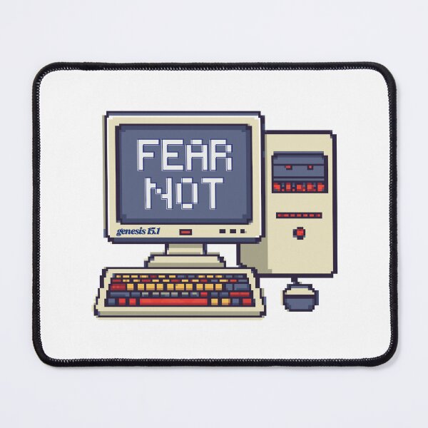 Item preview, Fear Not Genesis 15:1 Retro Computer Pixel Art designed and sold by DesignsByMom.
