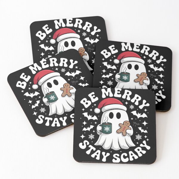 Item preview, Be Merry Stay Scary Funny Santa Ghost Christmas designed and sold by tabdejinti.