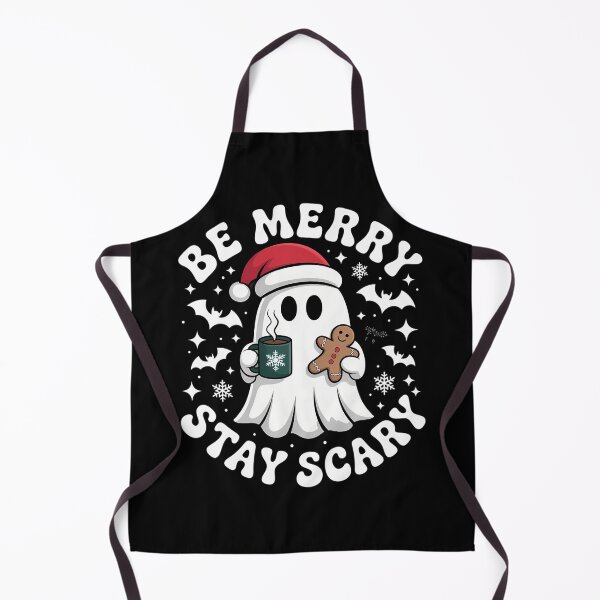 Item preview, Be Merry Stay Scary Funny Santa Ghost Christmas designed and sold by tabdejinti.