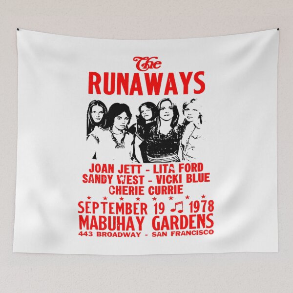 Item preview,  Vintage The Runaways Joan Jett Lita Ford Sandy West Vicki Blue Cherie Currie September Mabuhay Gardens Broadway San Francisco designed and sold by ArvelZieme.