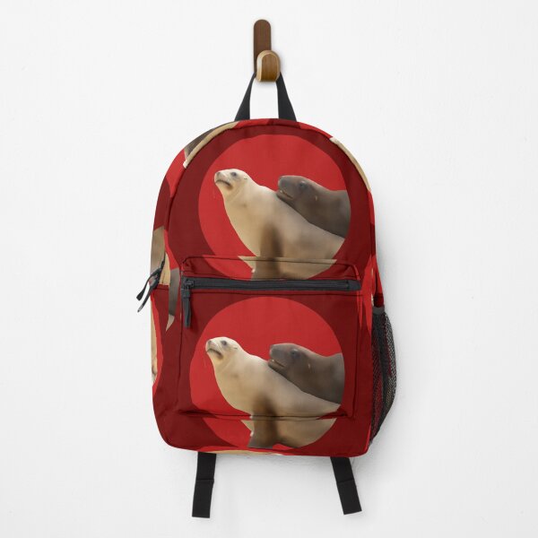 Item preview, Awkward pakake (sea lion) couple on red designed and sold by GivernyKate.