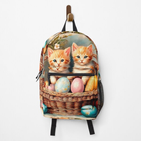 Item preview, Adorable Easter Kittens in Floral Basket designed and sold by LanaGustavsson.