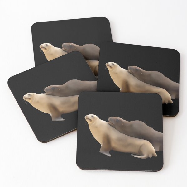Item preview, Awkward pakake (sea lion) couple designed and sold by GivernyKate.