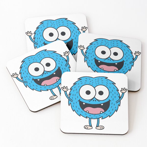 Item preview, Cute Blue Furry Monster Cartoon Character designed and sold by ArtfulWeave.
