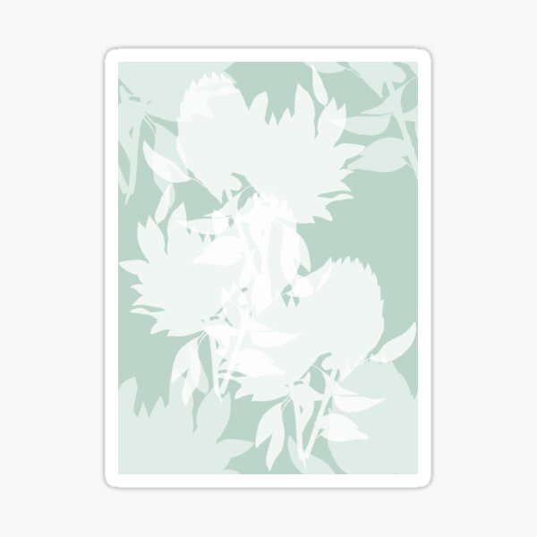Floral - mint Sticker