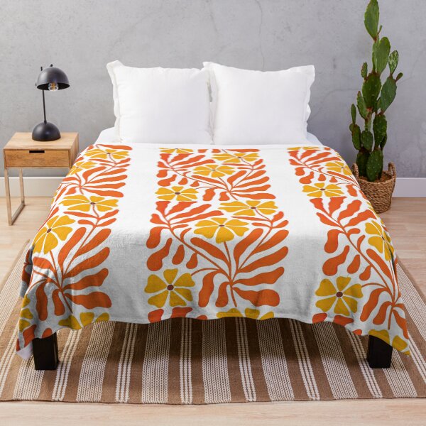Item preview, Retro Orange and Yellow Floral Abstract Design designed and sold by ArtfulWeave.