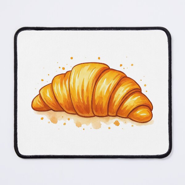 Item preview, Realistic Watercolor Croissant Bakery Illustration designed and sold by ArtfulWeave.