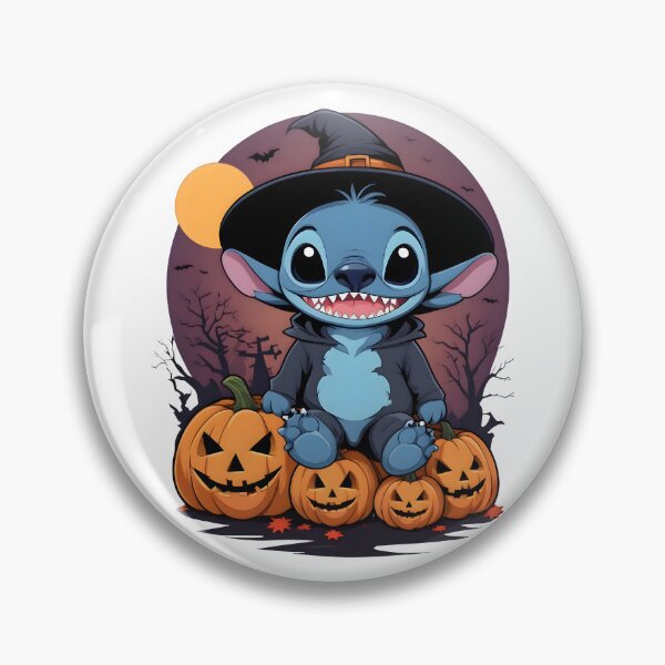Item preview, Lilo & Stitch Halloween Witch Hat – Cute Stitch with Pumpkins Spooky Art designed and sold by KINGOFSTICKER.