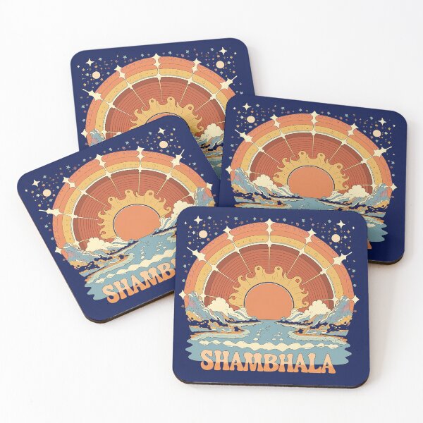 Item preview, Shambhala Retro Cosmic Sunset — Psychedelic Ocean & Mountain Dreamscape designed and sold by Loving Nature Gifts.