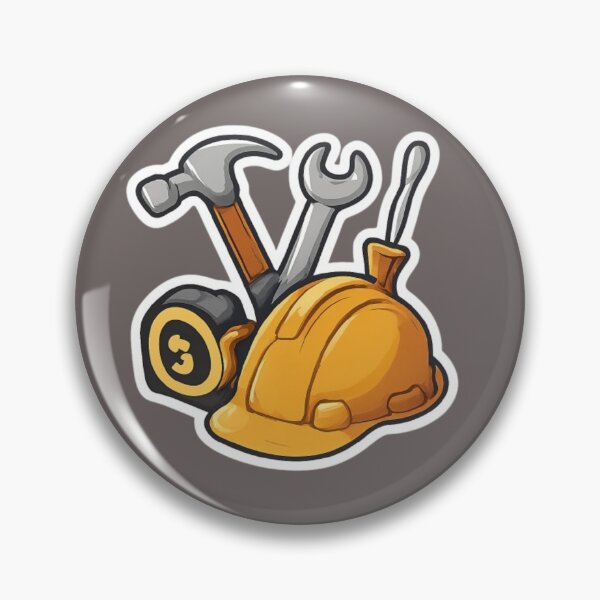 Item preview, Construction Tools Cartoon Sticker – Helmet, Hammer, Wrench & More designed and sold by Visuals-60.