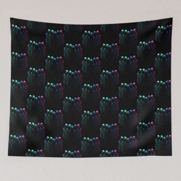 Item preview, Mysterious Hooded Figures in Colored Robes Gathering in Darkness designed and sold by PixelVibe782.