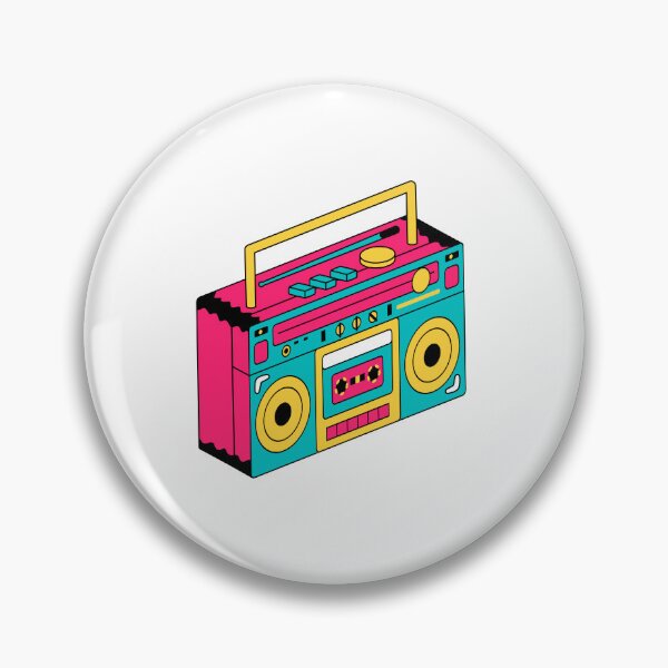 Item preview, Retro Boombox Vibes – Colorful 80s Music Art designed and sold by RetroByM.