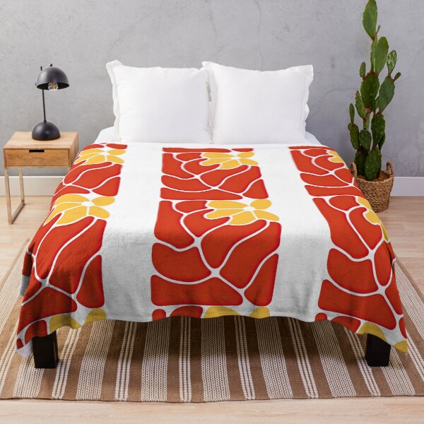 Item preview, Abstract Red Form with Yellow Flower Accent designed and sold by ArtfulWeave.