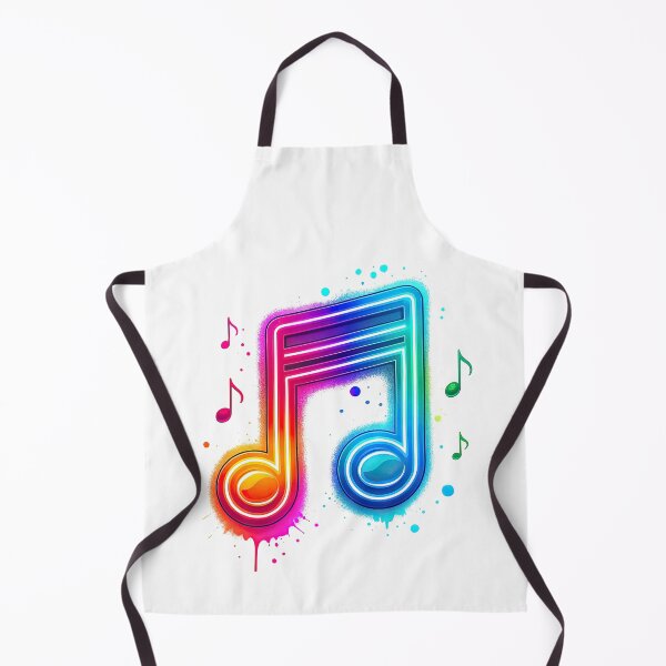 Item preview, Neon Rainbow Music Note with Splatter Effect designed and sold by ArtfulWeave.
